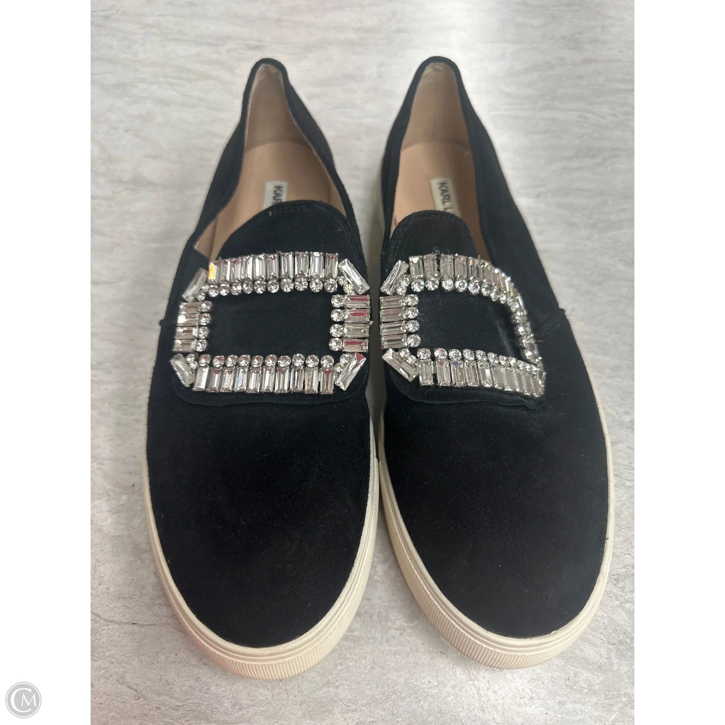 Shoes Designer By Karl Lagerfeld In Black, Size: 10