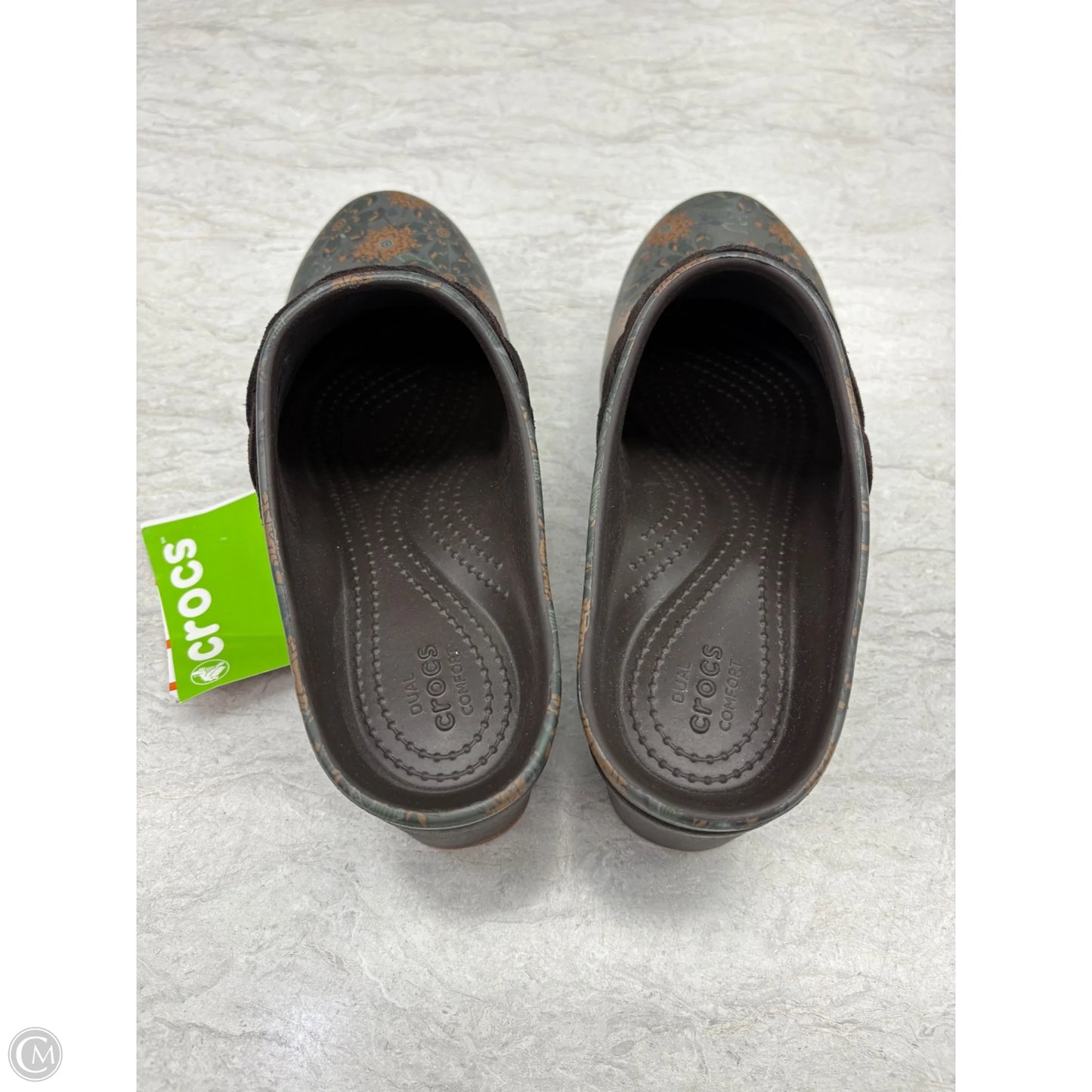 Shoes Heels Block By Crocs In Floral Print, Size: 10