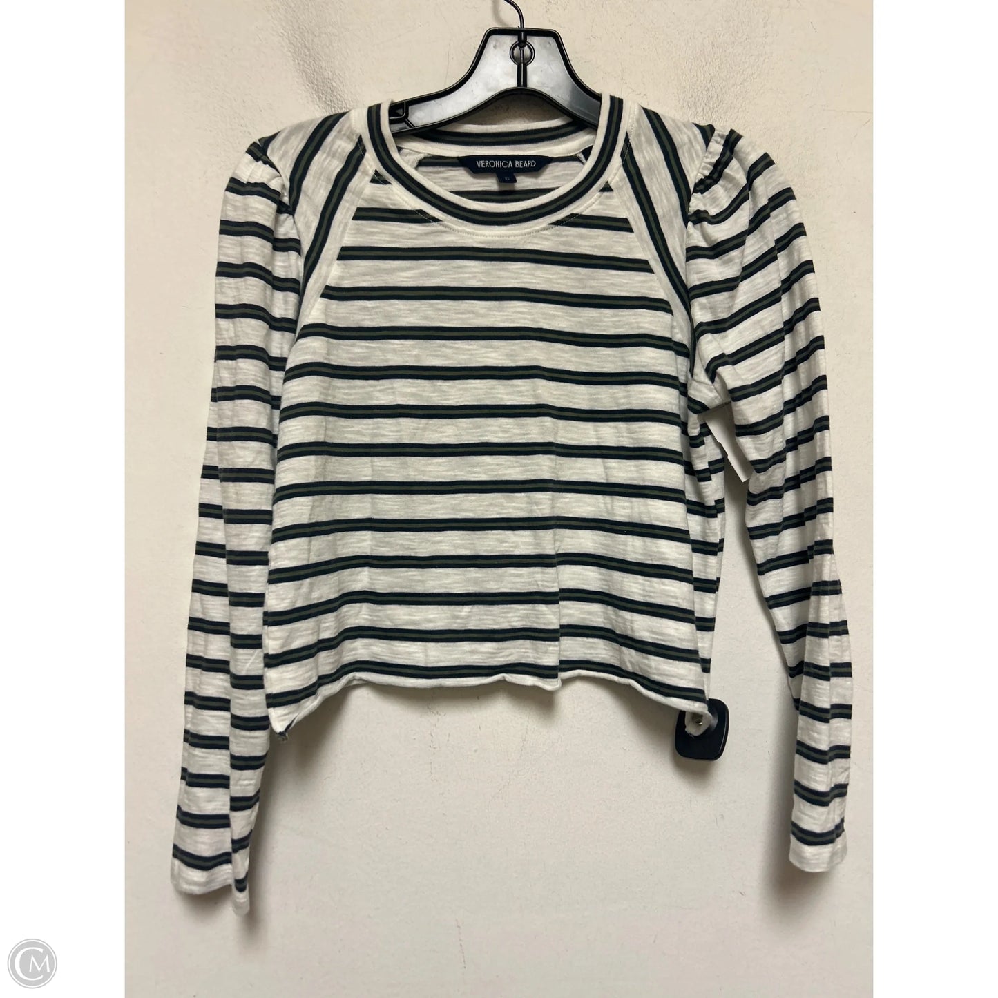 Top Long Sleeve Basic By Veronica Beard In Striped Pattern, Size: Xs