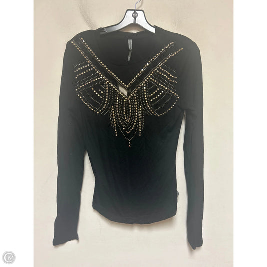 Top Long Sleeve By Anthropologie In Black, Size: M