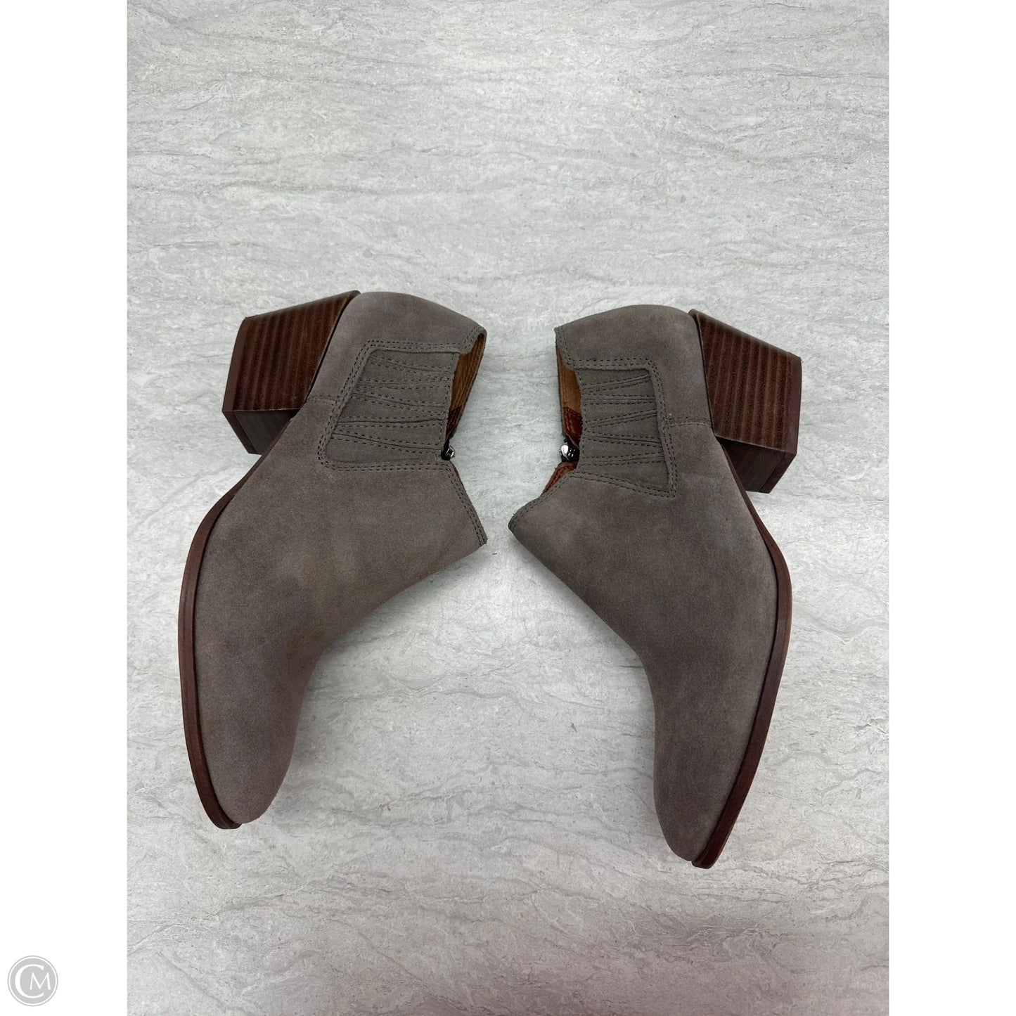 Boots Ankle Heels By Franco Sarto In Taupe, Size: 7.5