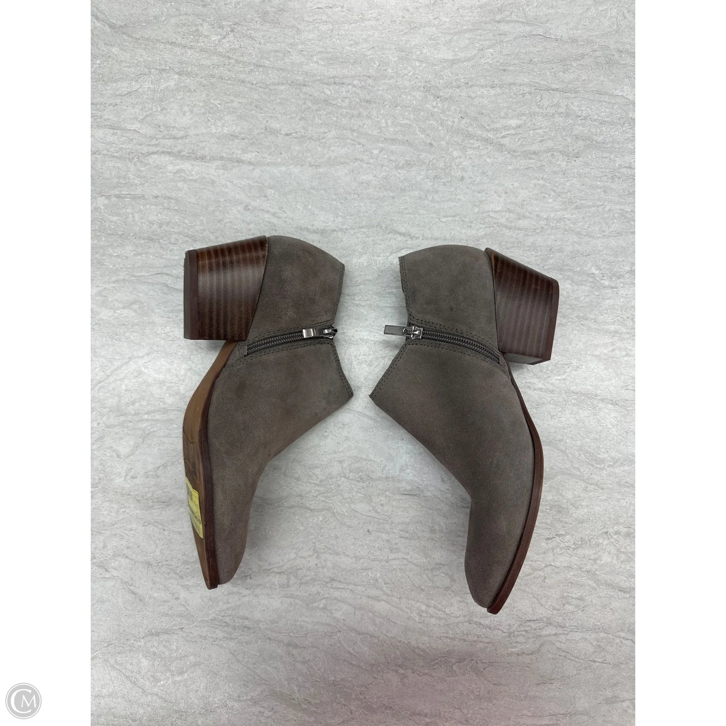 Boots Ankle Heels By Franco Sarto In Taupe, Size: 7.5