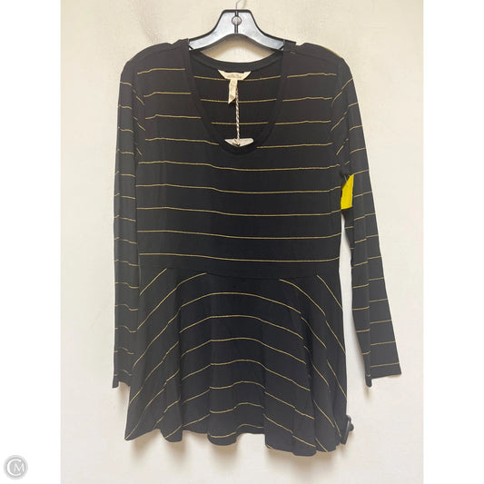 Top Long Sleeve By Matilda Jane In Black & Gold, Size: S
