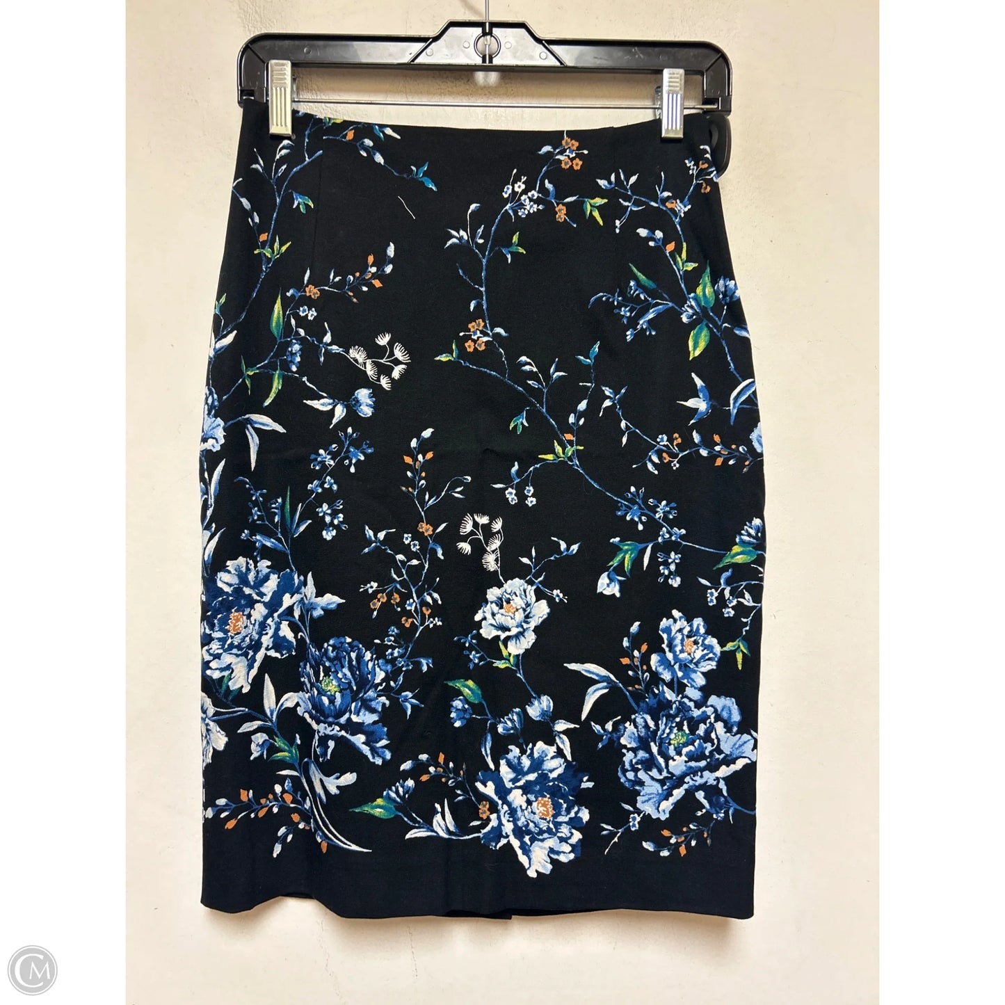 Skirt Midi By White House Black Market In Black & Blue, Size: 2