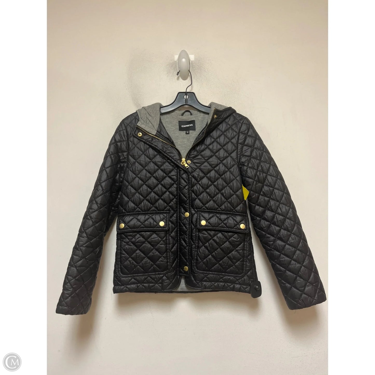 Jacket Puffer & Quilted By Express In Black, Size: Xs