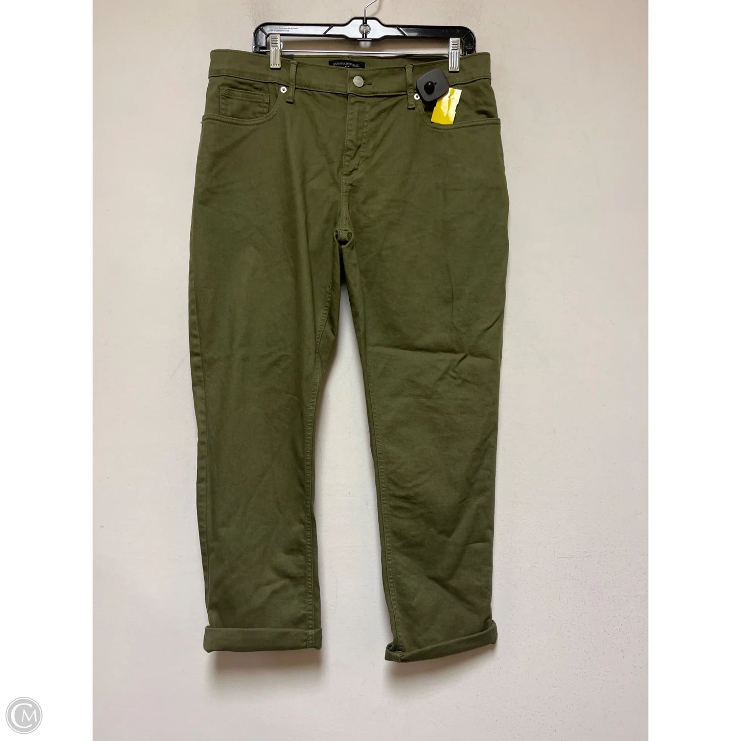 Jeans Boyfriend By Banana Republic In Green Denim, Size: 12