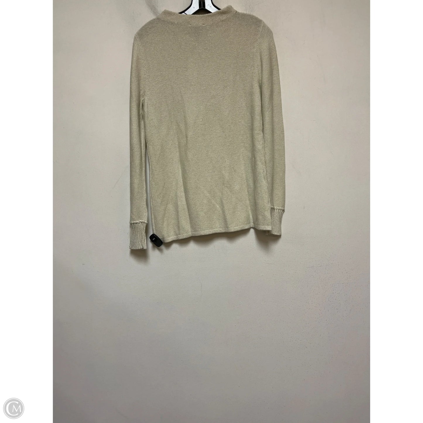 Top Long Sleeve By Ann Taylor In Cream, Size: S