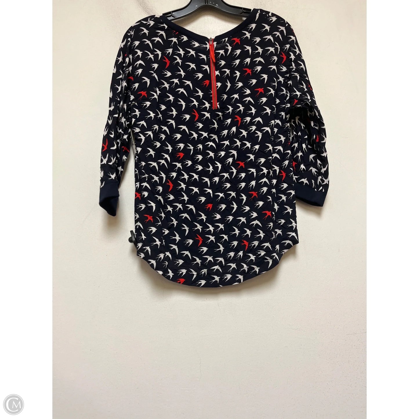 Top Short Sleeve By Maeve In Blue & White, Size: Xs