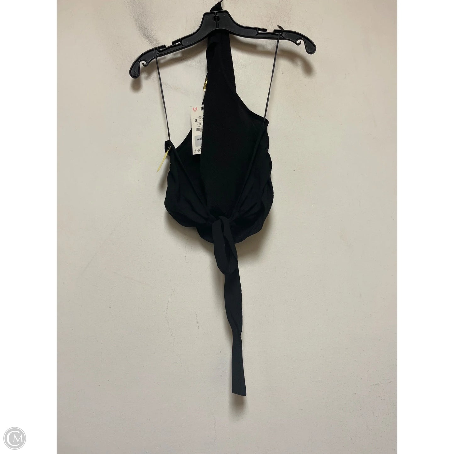 Top Sleeveless By Zara In Black, Size: S