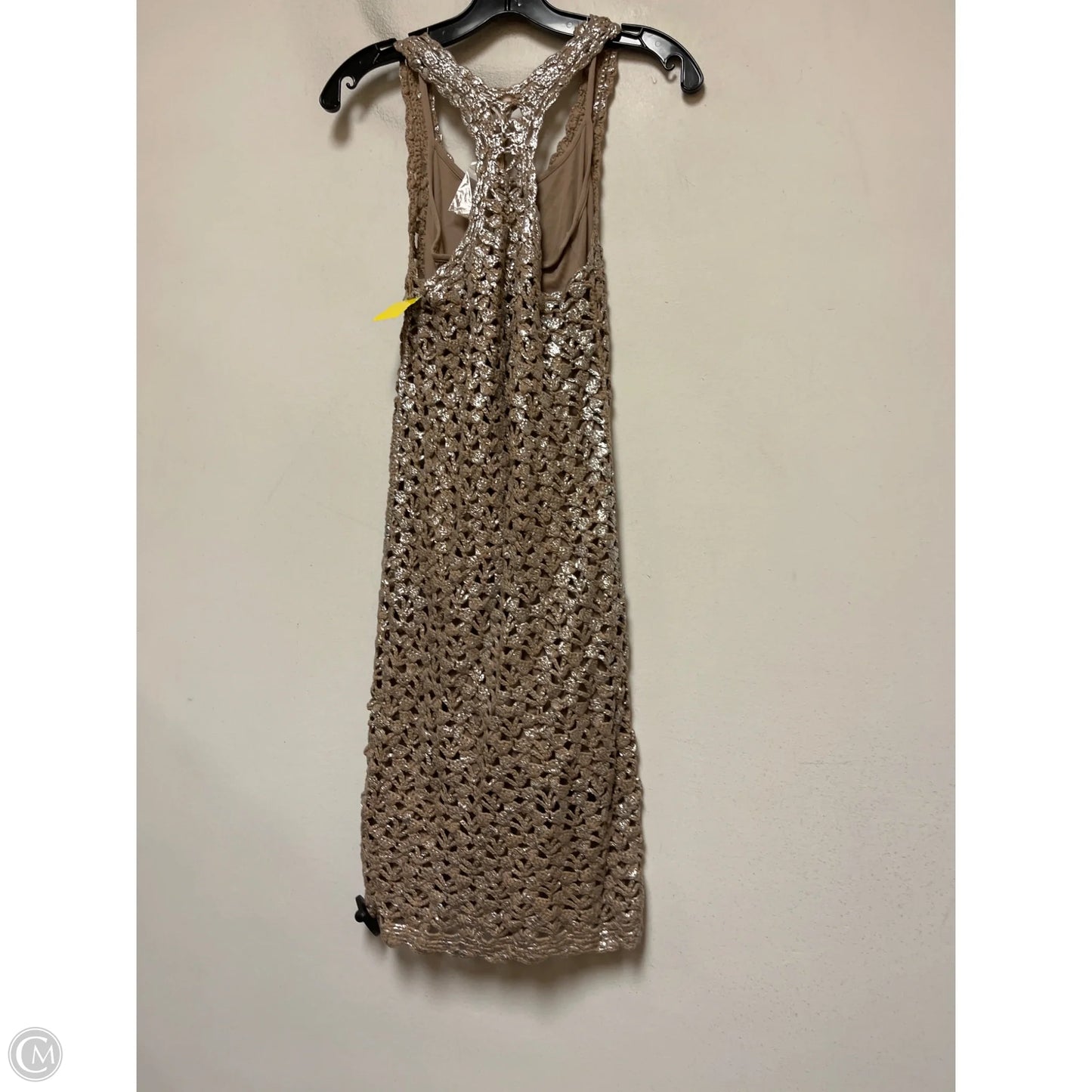 Dress Casual Midi By Chelsea And Violet In Silver & Tan, Size: S