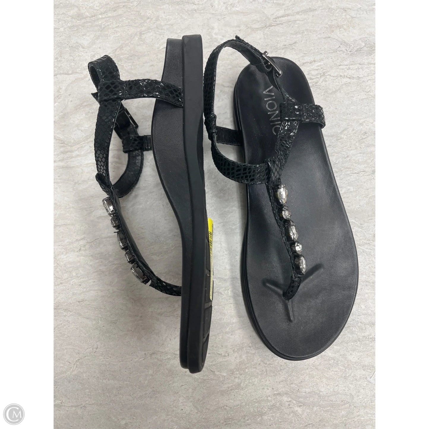 Sandals Flats By Vionic In Black, Size: 8