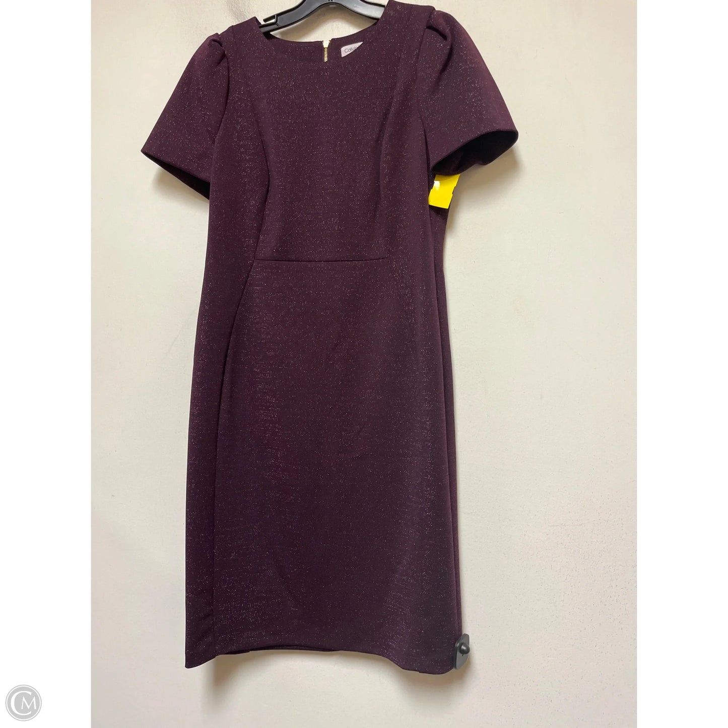 Dress Casual Short By Calvin Klein In Purple, Size: L