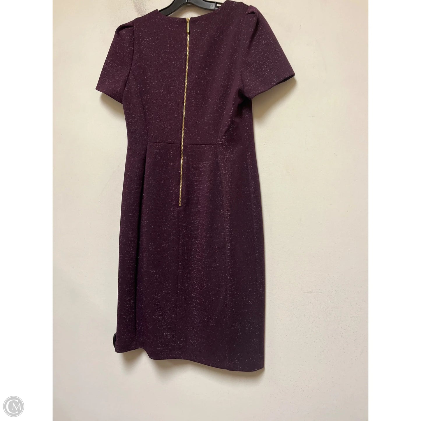 Dress Casual Short By Calvin Klein In Purple, Size: L