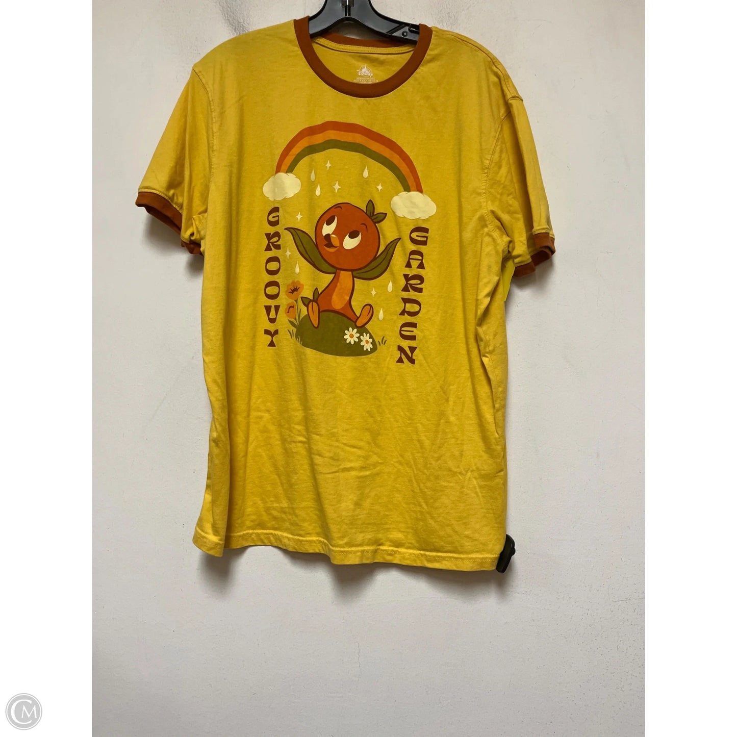 Top Short Sleeve Basic By Disney In Yellow, Size: L