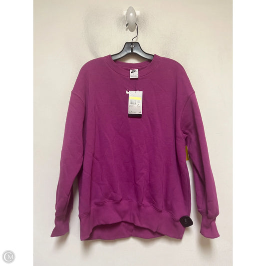 Athletic Sweatshirt Crewneck By Nike In Purple, Size: S