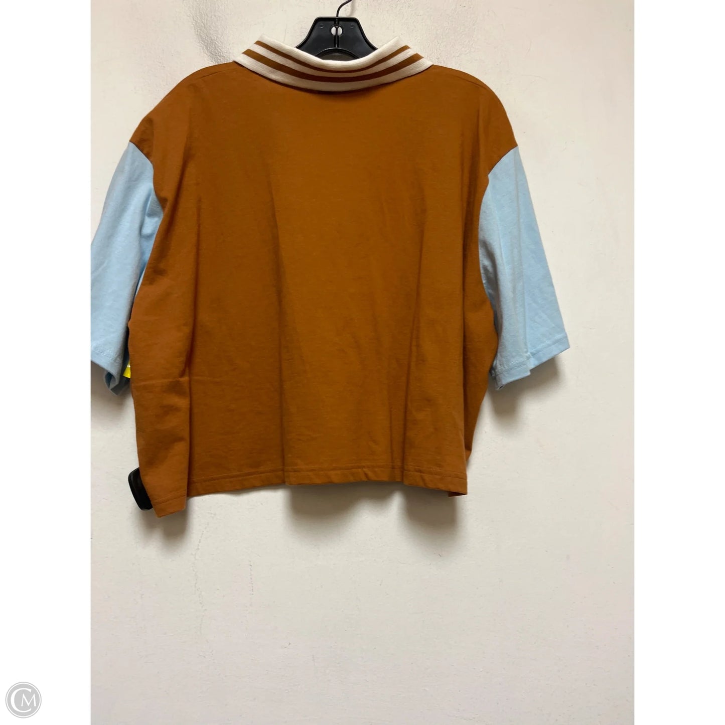 Top Short Sleeve By Wild Fable In Blue & Brown, Size: L