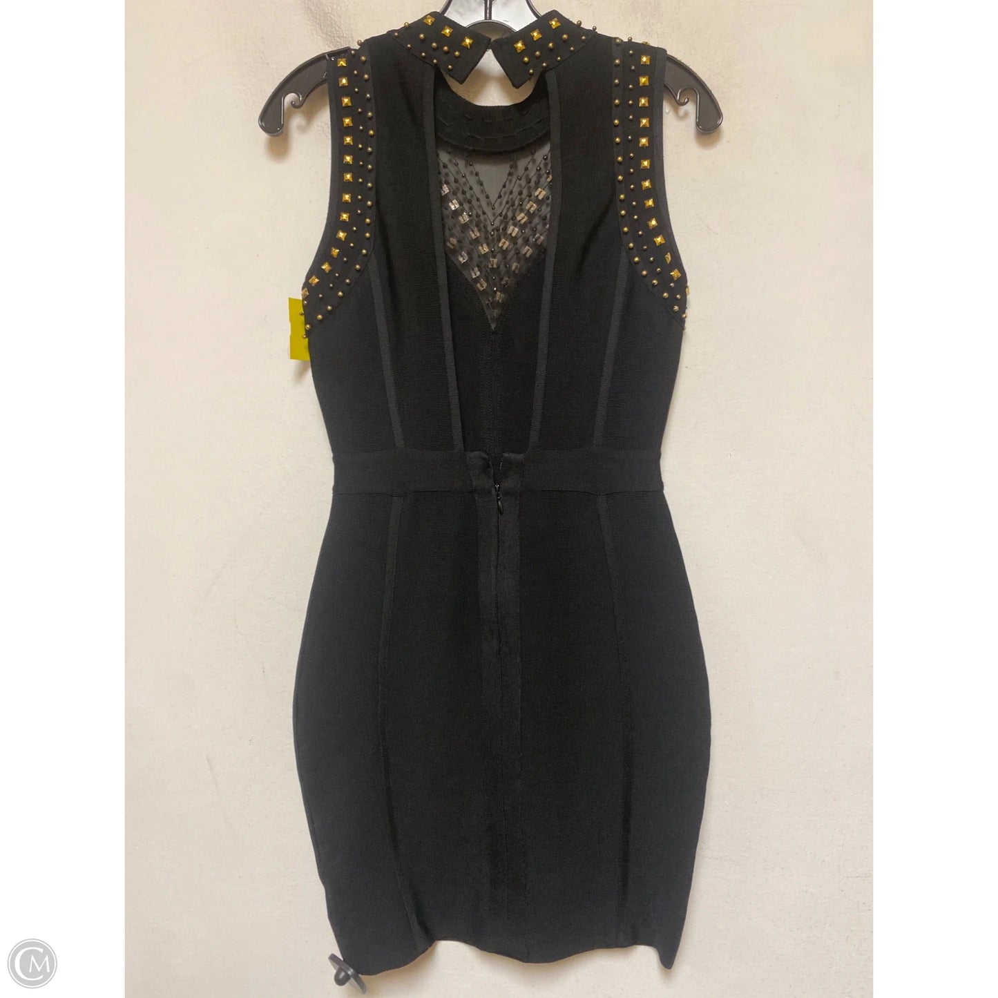 Dress Party Short By Marciano In Black & Gold, Size: S