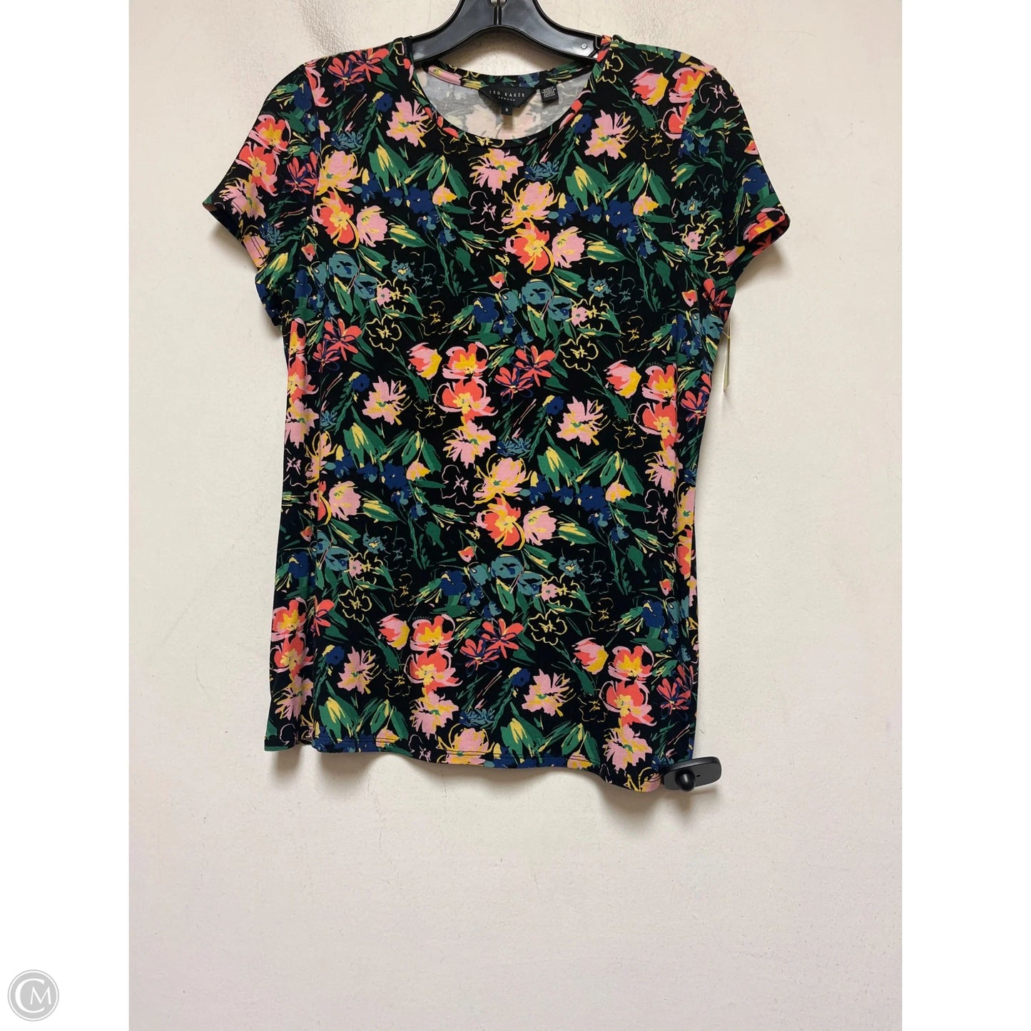 Top Short Sleeve Basic By Ted Baker In Floral Print, Size: S