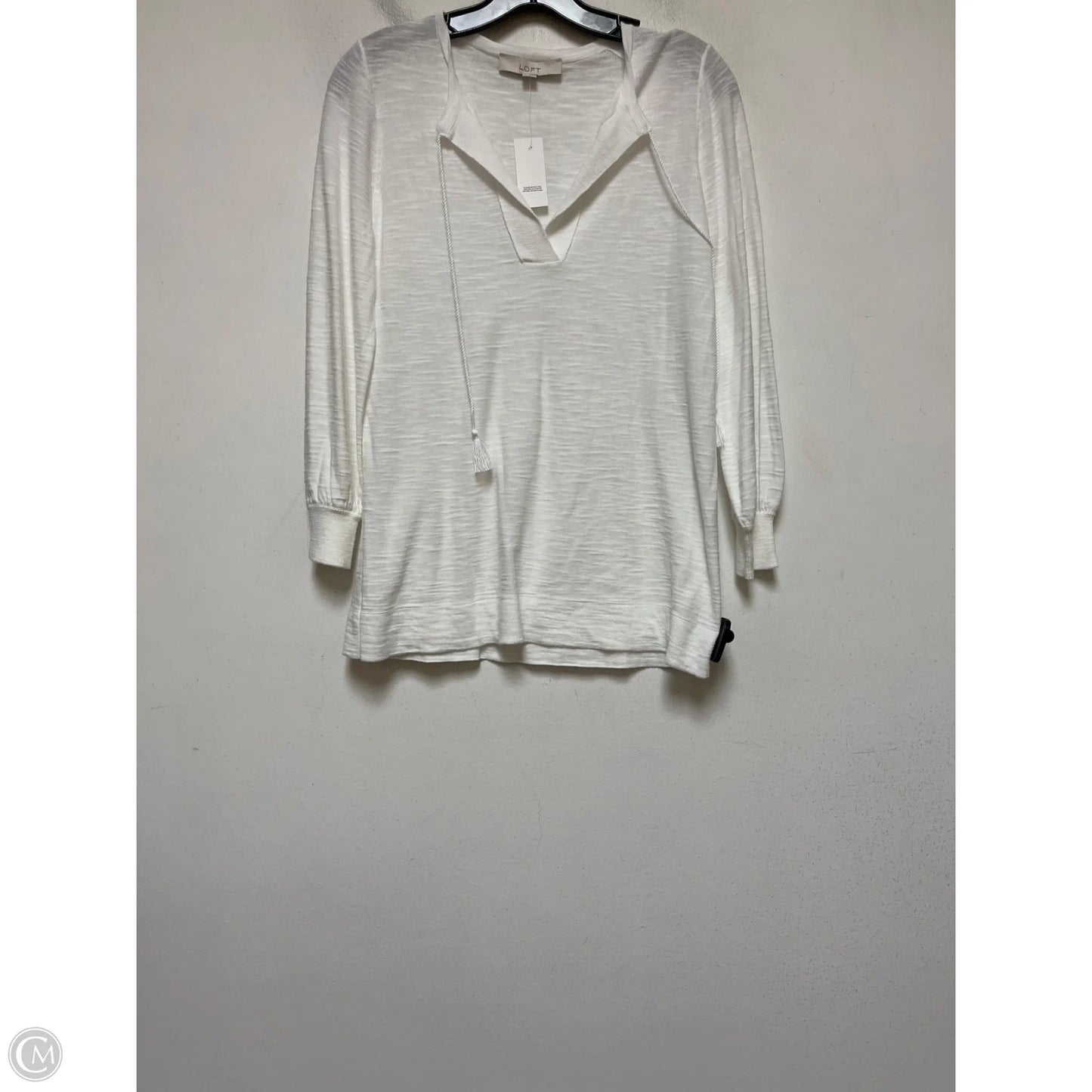 Top Long Sleeve By Loft In White, Size: Xs