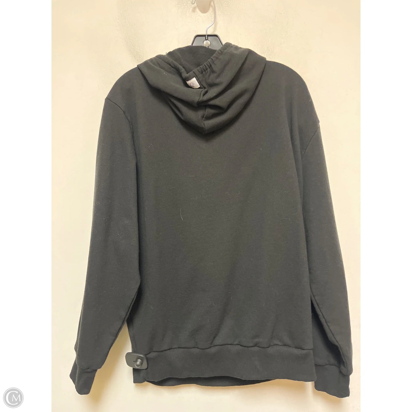Sweatshirt Hoodie By Disney In Black, Size: L