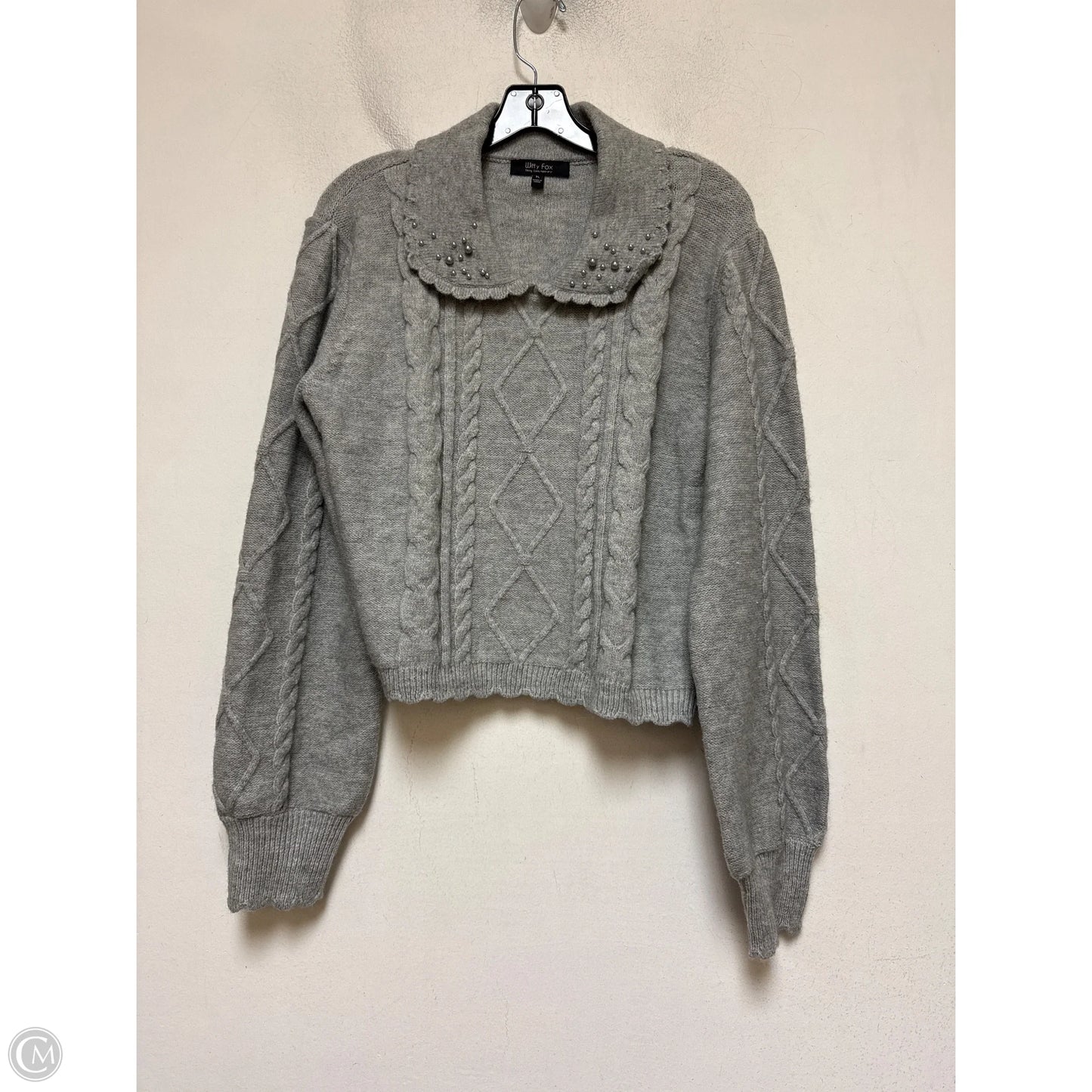Sweater By Clothes Mentor In Grey, Size: Xl