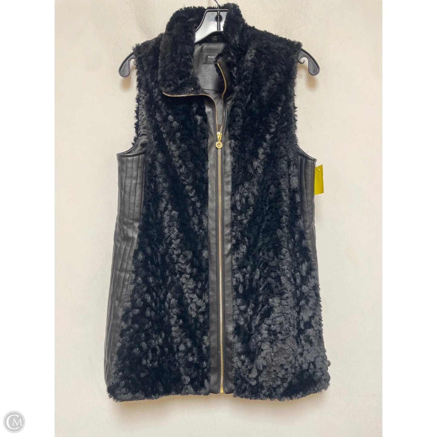 Vest Faux Fur & Sherpa By Marc New York In Black, Size: M