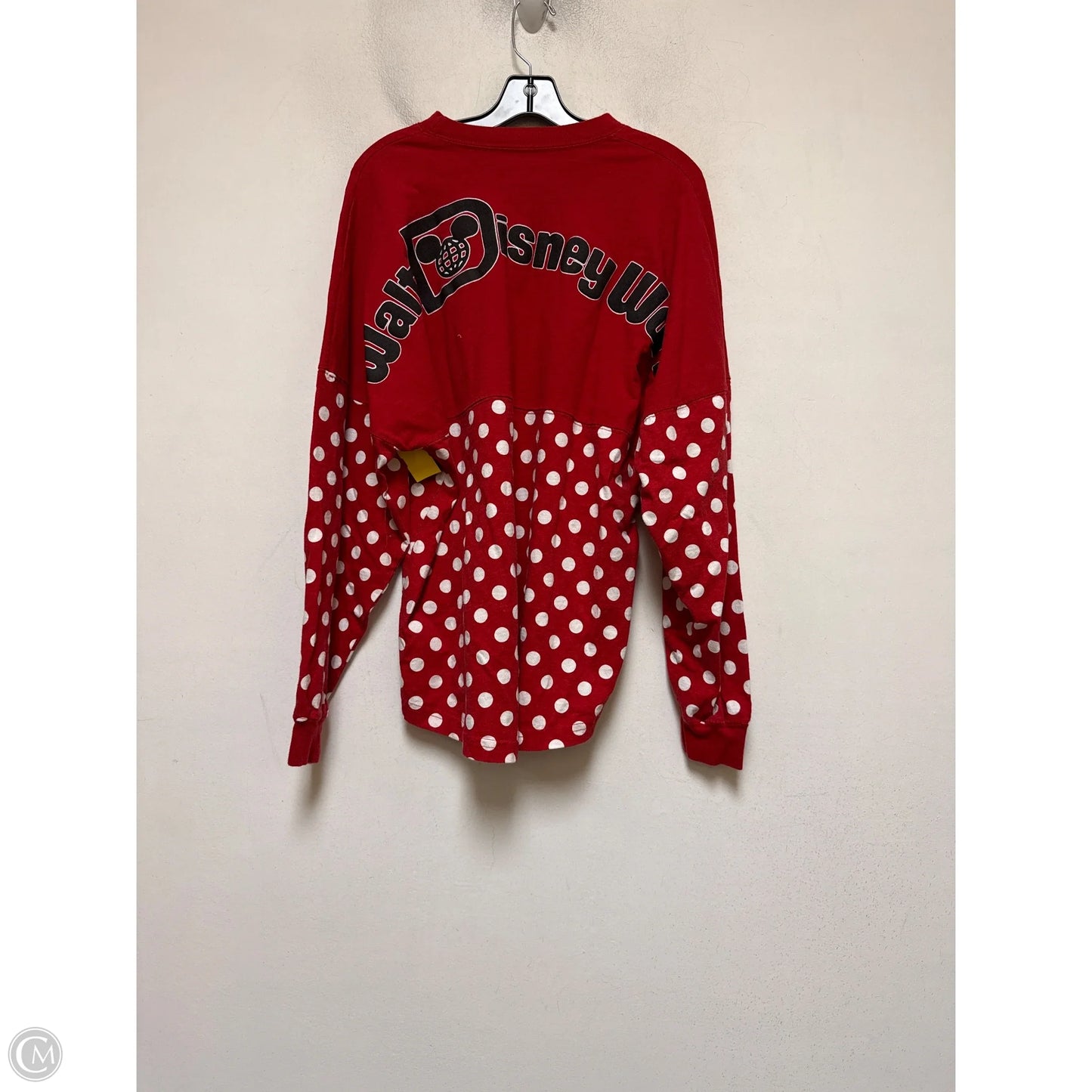 Top Long Sleeve By Disney In Red, Size: M