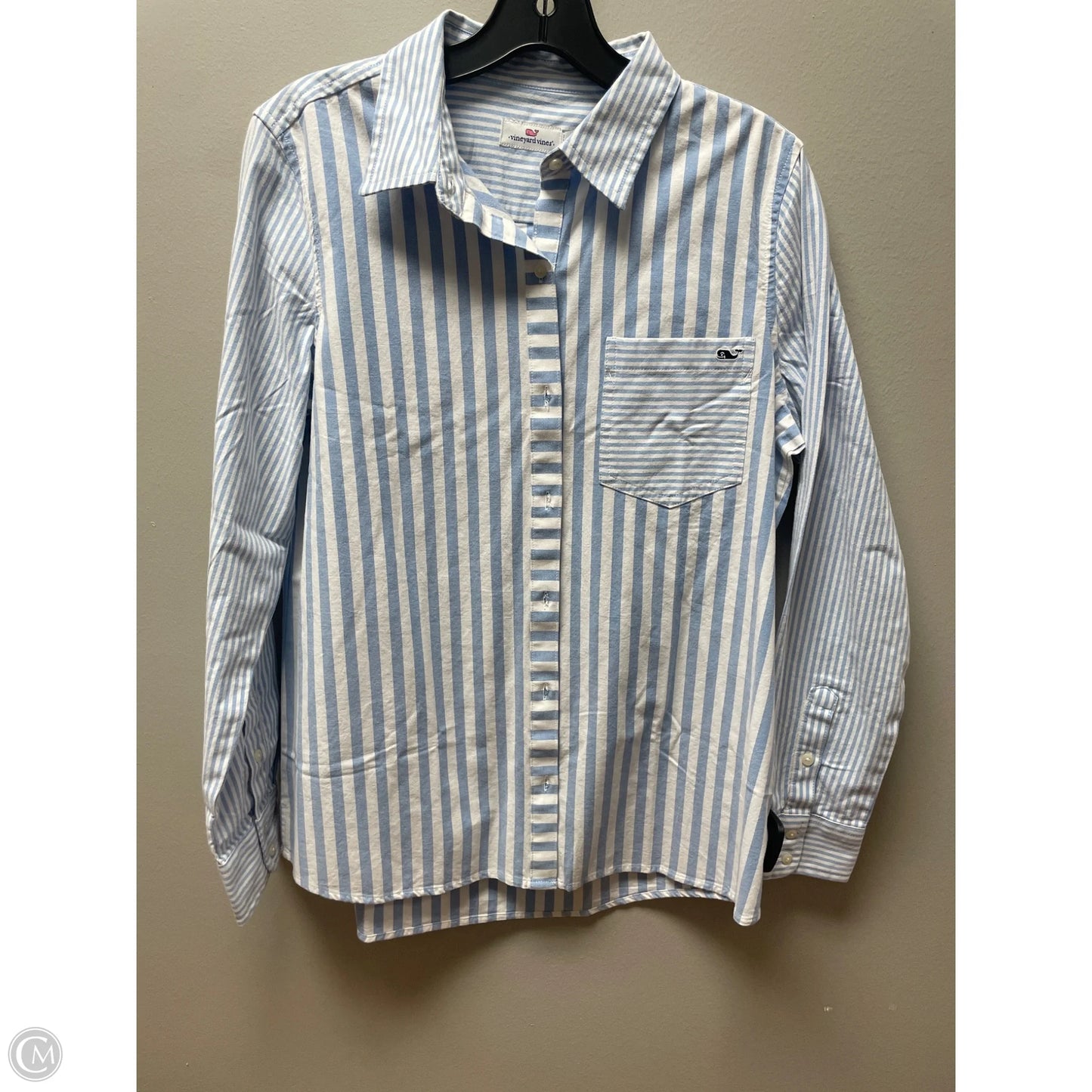 Top Long Sleeve By Vineyard Vines In Striped Pattern, Size: M