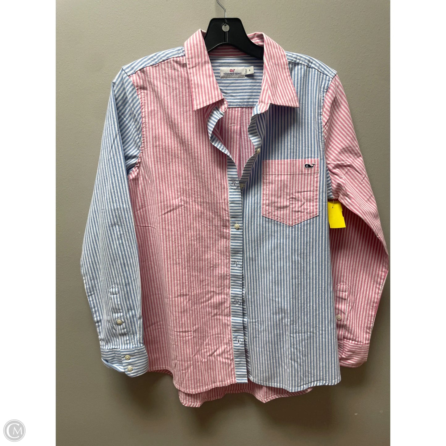 Top Long Sleeve By Vineyard Vines In Striped Pattern, Size: M