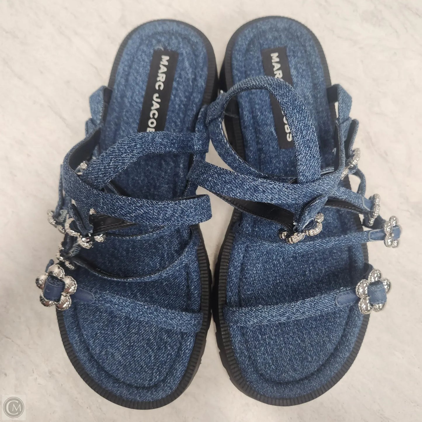 Sandals Luxury Designer By Marc Jacobs In Blue Denim, Size: 10