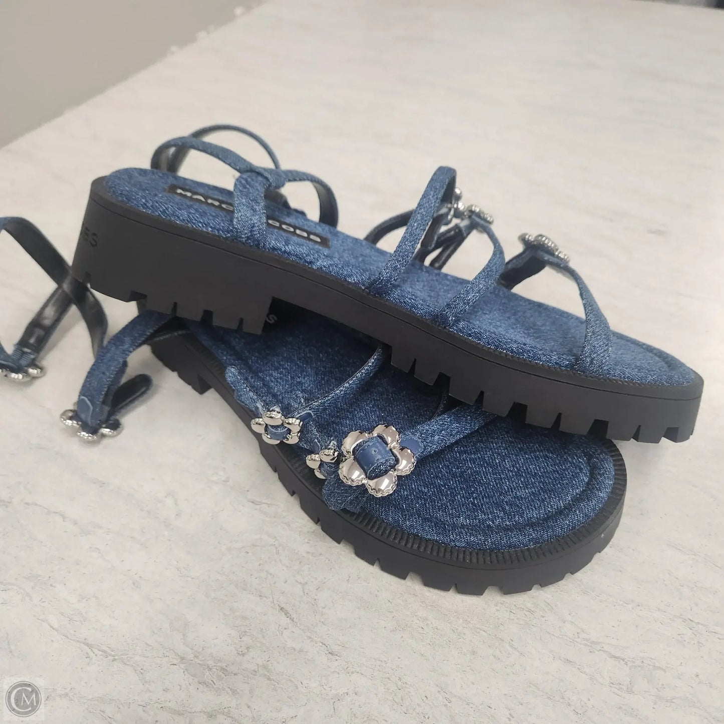 Sandals Luxury Designer By Marc Jacobs In Blue Denim, Size: 10