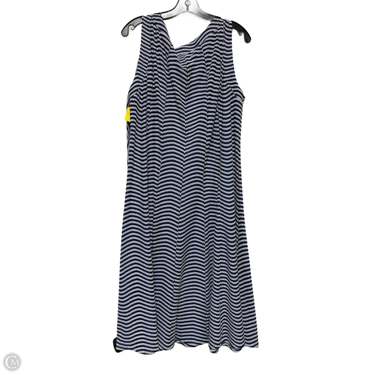 Dress Casual Short By Clothes Mentor In Blue & White, Size: Xxl