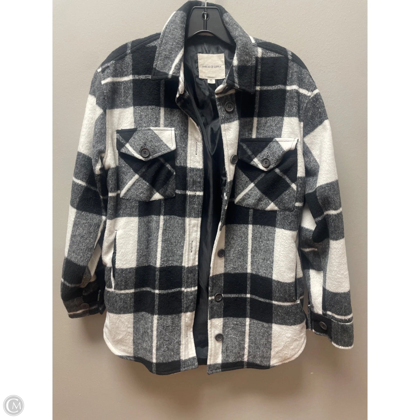 Jacket Shirt By Thread And Supply In Plaid Pattern, Size: Xs