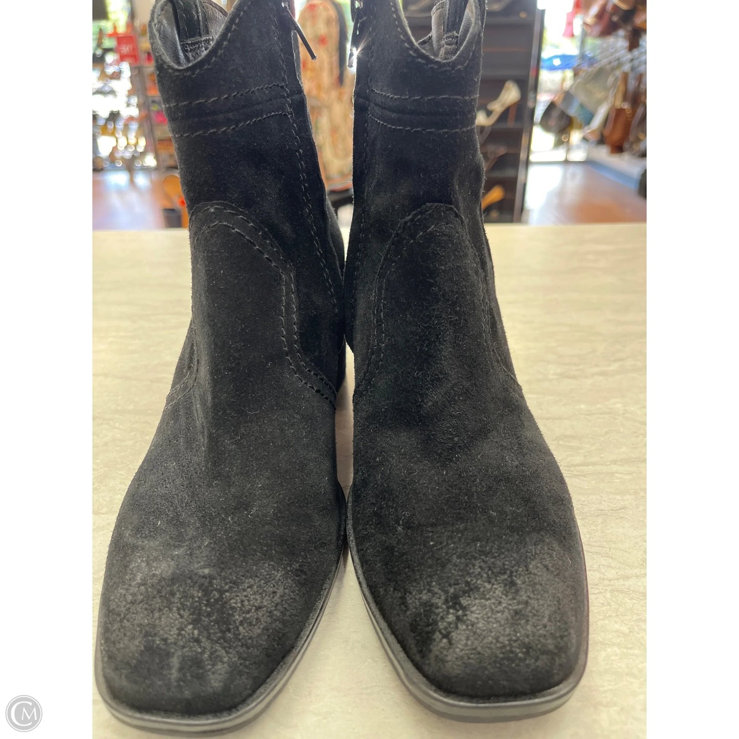 Boots Ankle Heels By Zodiac In Black, Size: 8