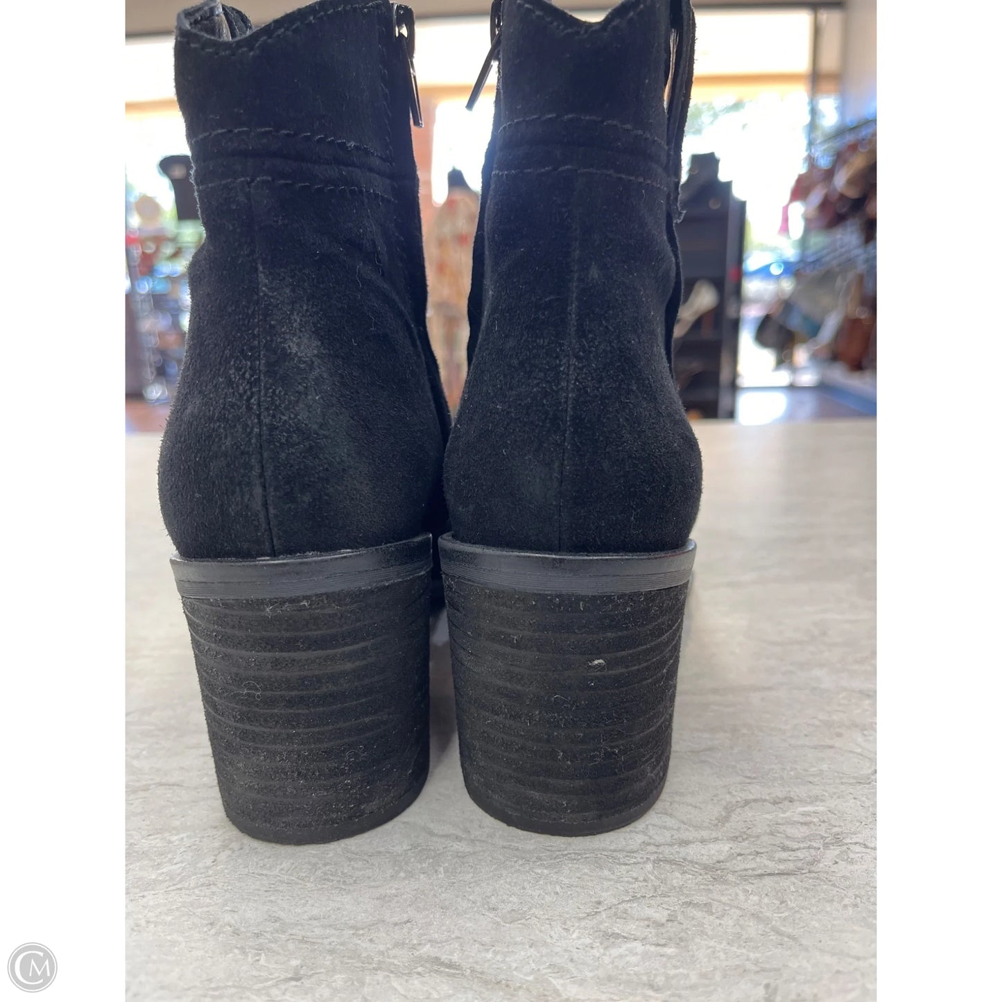 Boots Ankle Heels By Zodiac In Black, Size: 8