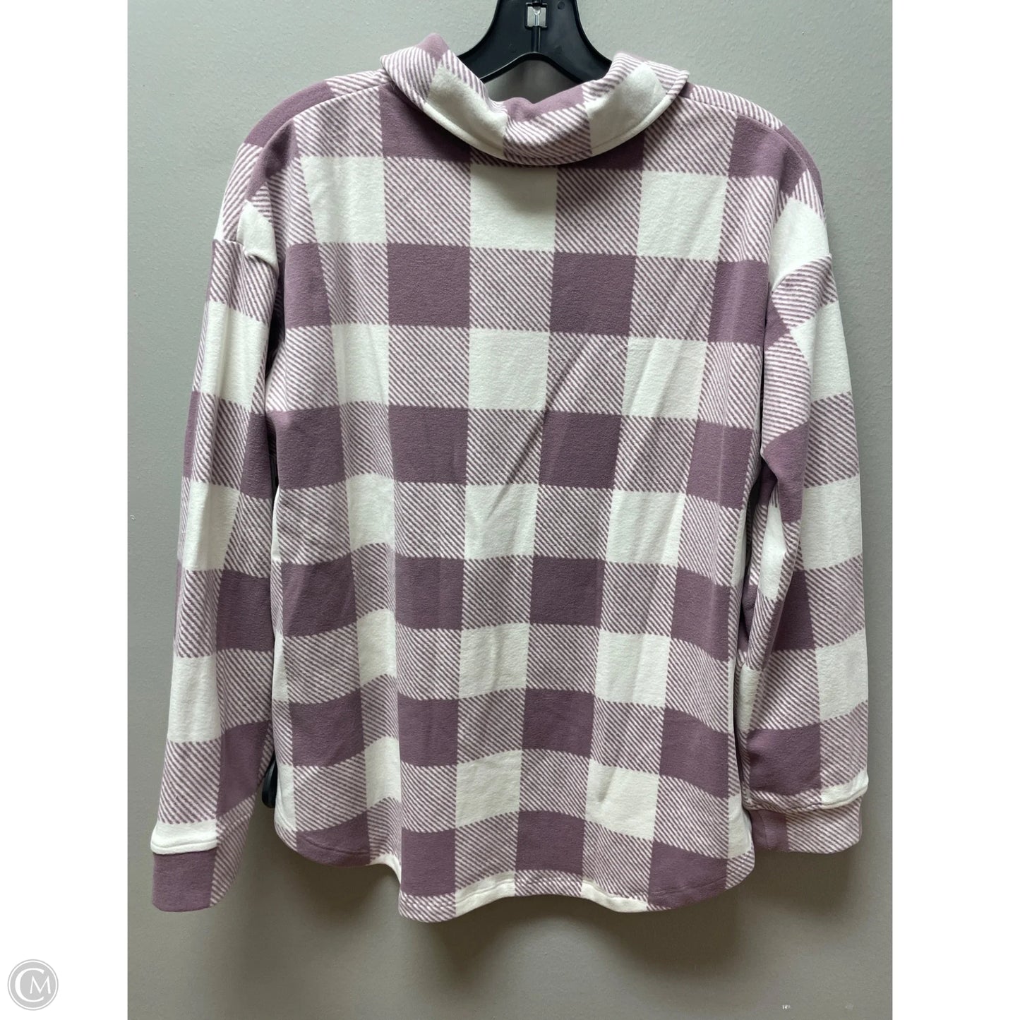 Jacket Shirt By Cuddl Duds In Plaid Pattern, Size: S