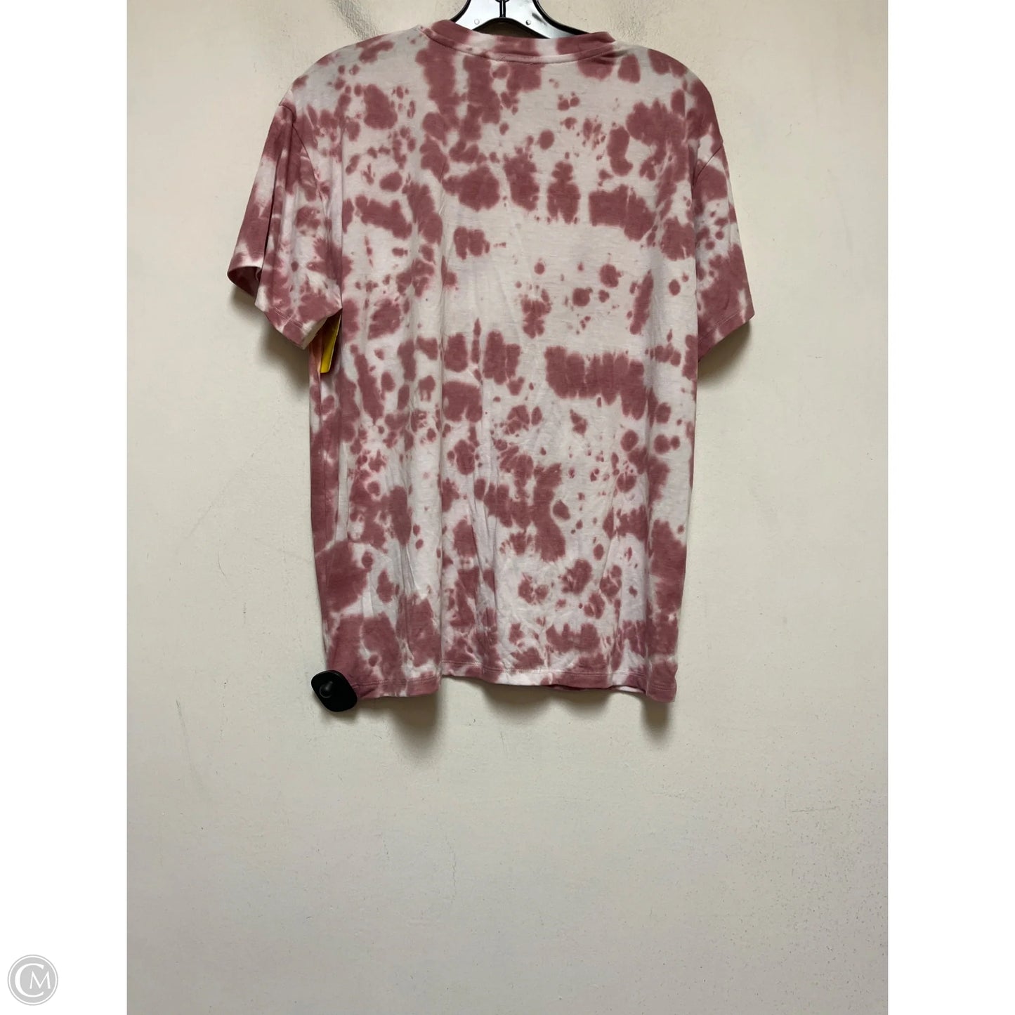 Top Short Sleeve Basic By C And C In Tie Dye Print, Size: L