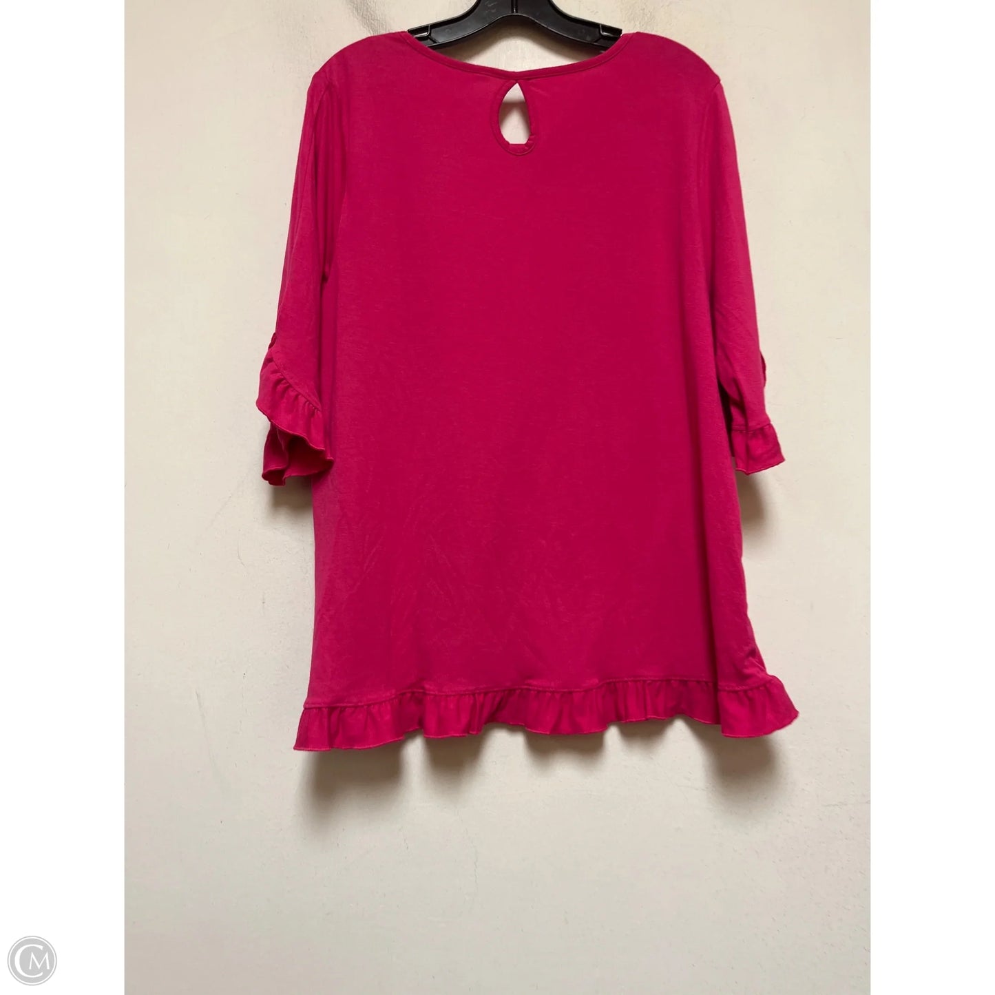 Top Short Sleeve By Coral Bay In Pink, Size: Xl