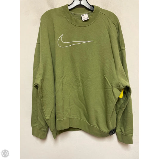 Athletic Sweatshirt Crewneck By Nike In Green, Size: Xl
