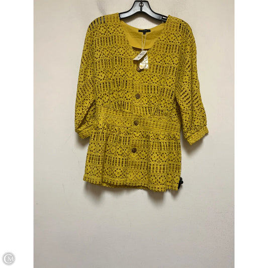 Top Short Sleeve By Clothes Mentor In Yellow, Size: S