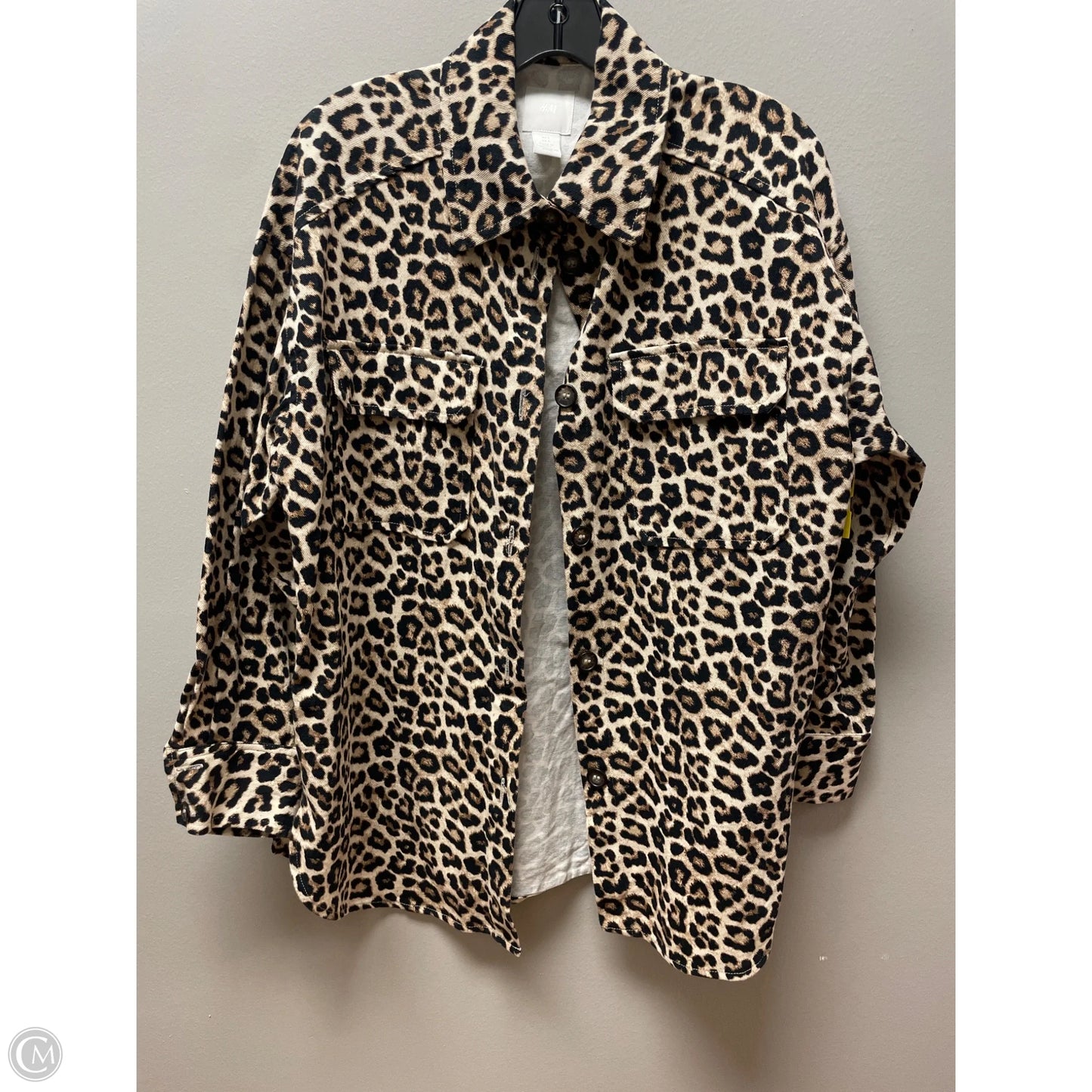Jacket Denim By H&m In Animal Print, Size: S