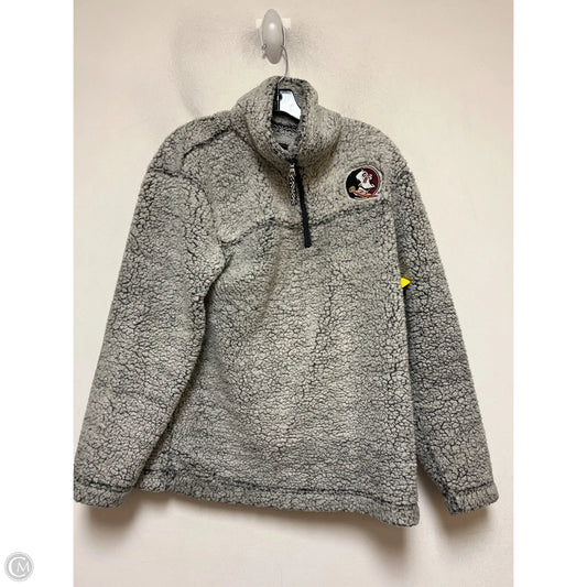 Jacket Faux Fur & Sherpa By Clothes Mentor In Grey, Size: M