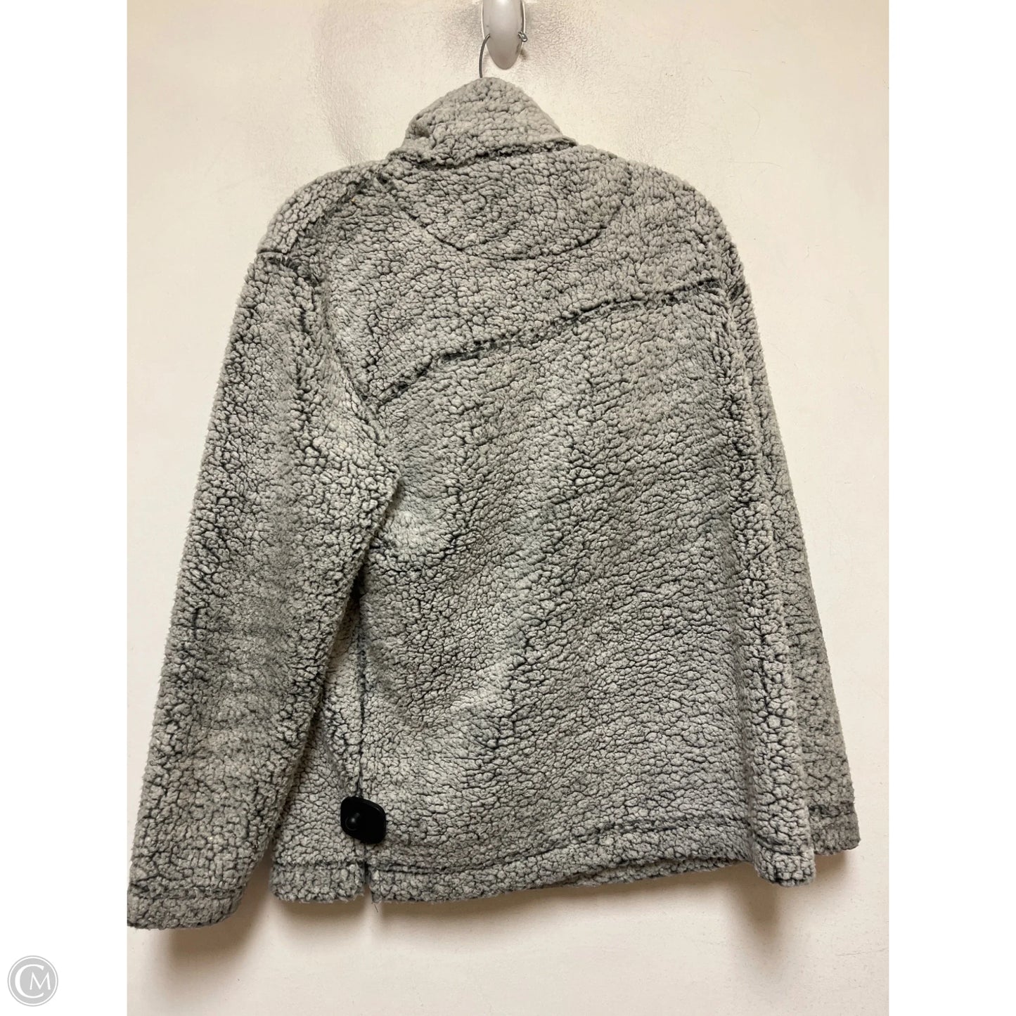 Jacket Faux Fur & Sherpa By Clothes Mentor In Grey, Size: M