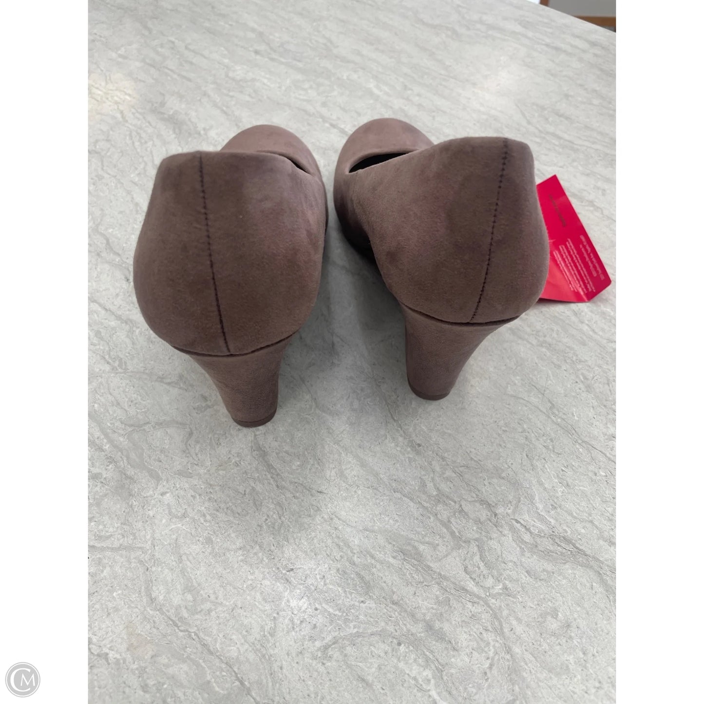 Shoes Heels Wedge By Dexflex In Taupe, Size: 9