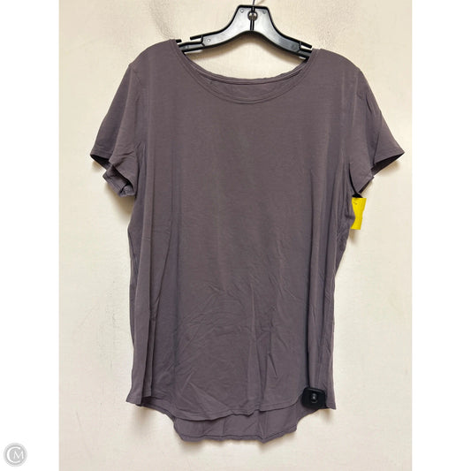 Athletic Top Short Sleeve By Lululemon In Purple, Size: L