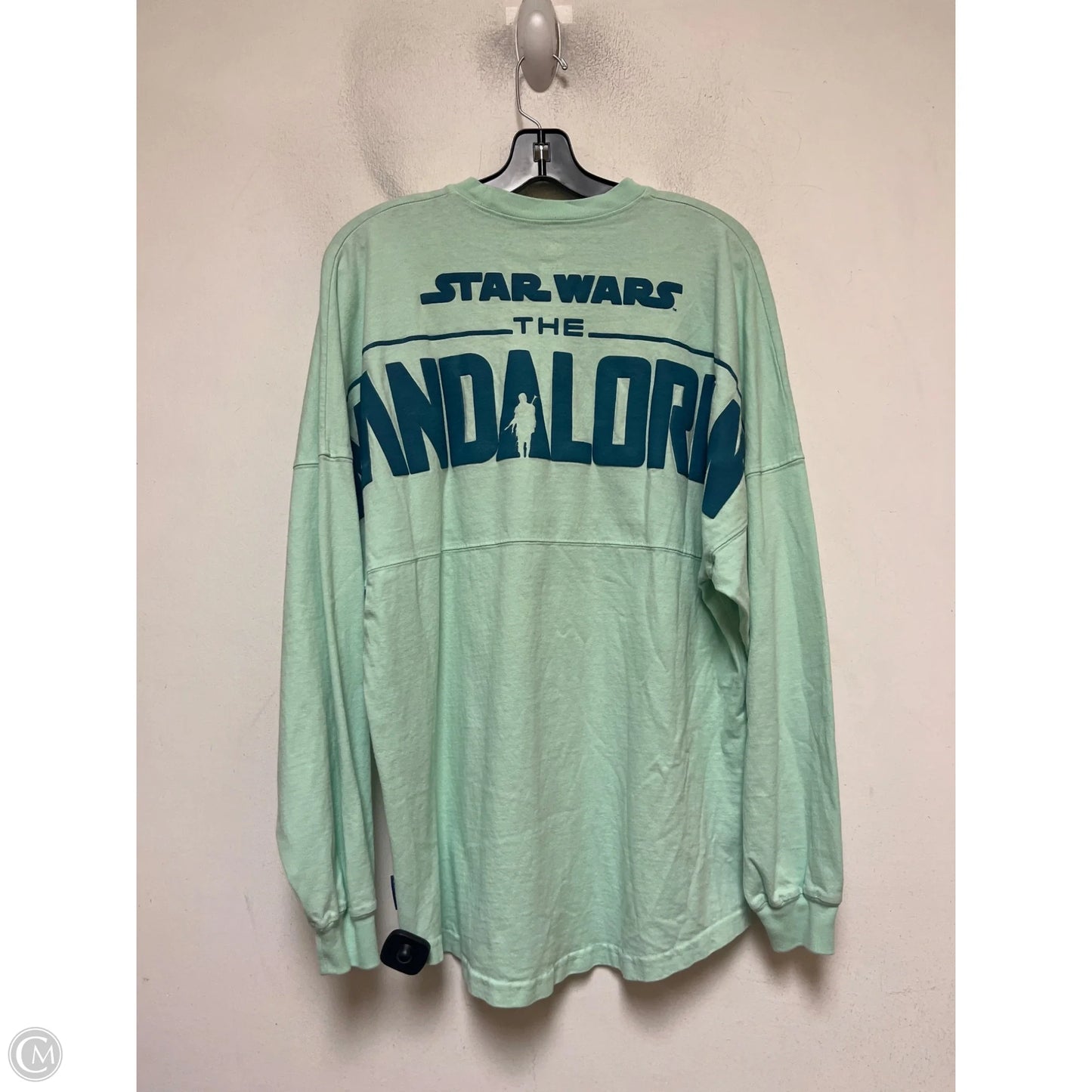 Top Long Sleeve By Disney In Green, Size: M