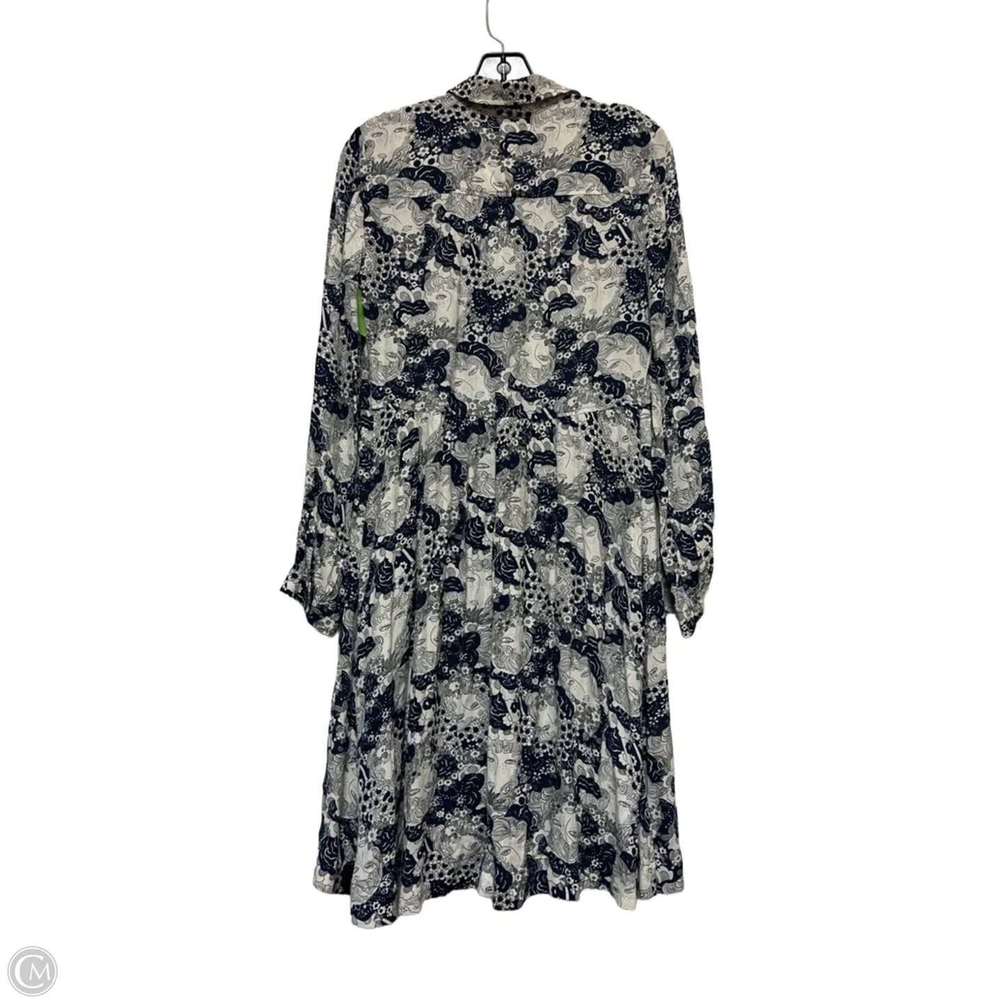 Dress Casual Short By Anthropologie In Blue & White, Size: M
