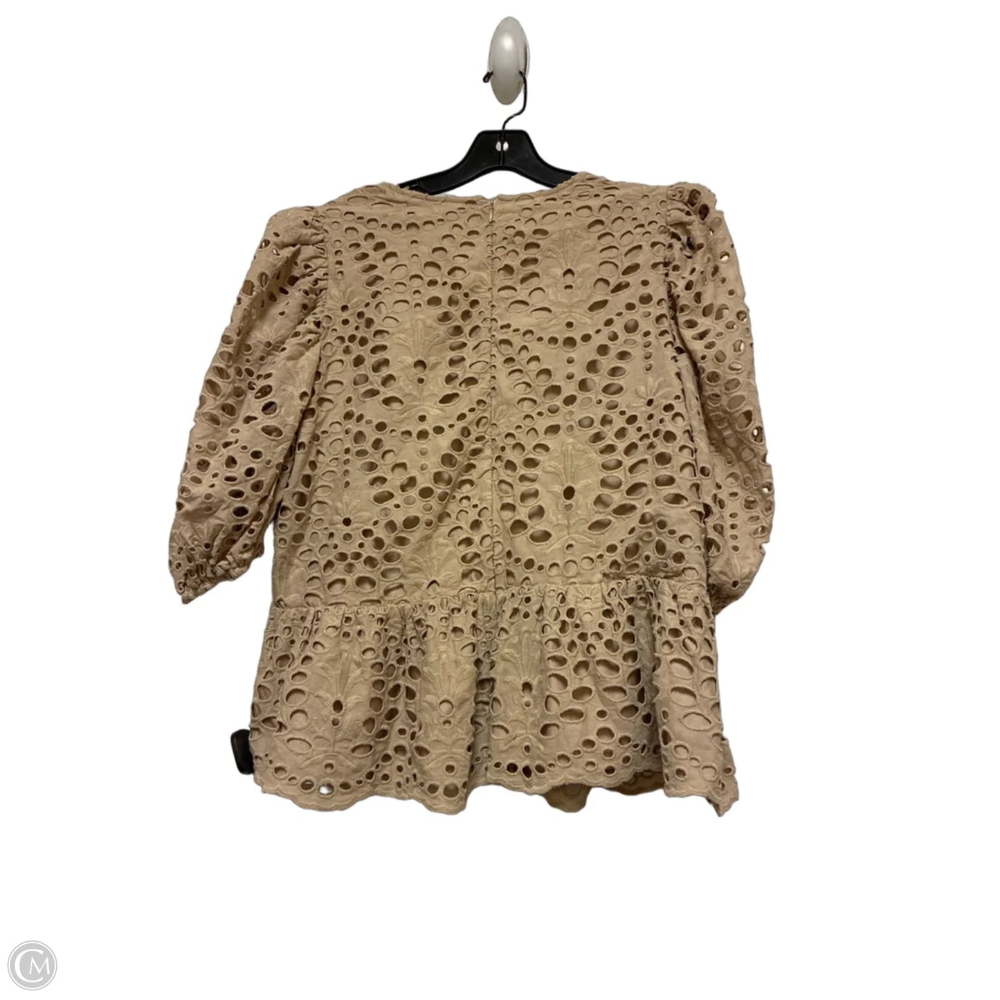 Top Short Sleeve By Express In Brown, Size: L