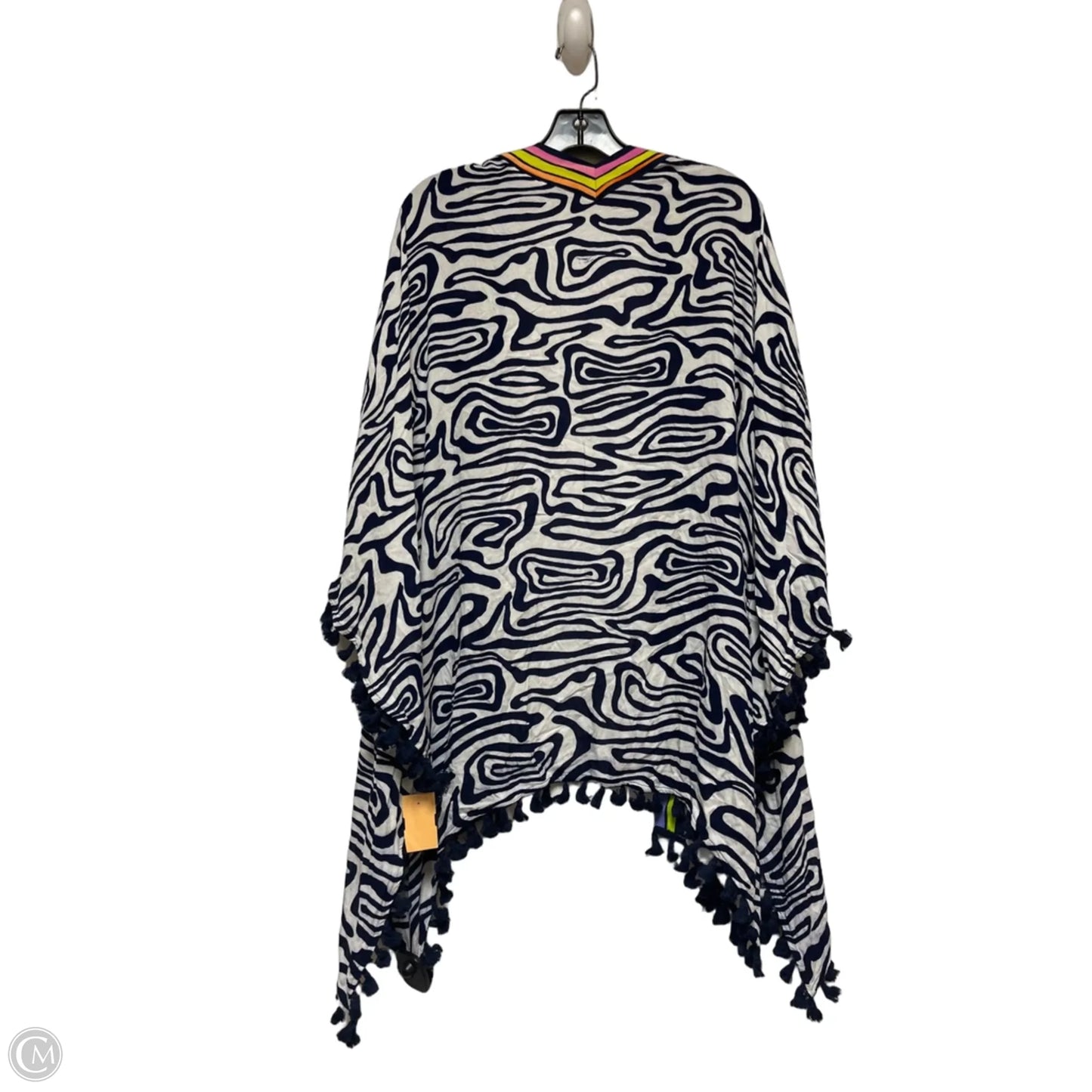 Swimwear Cover-up By Trina Turk In Blue & White, Size: Osfm
