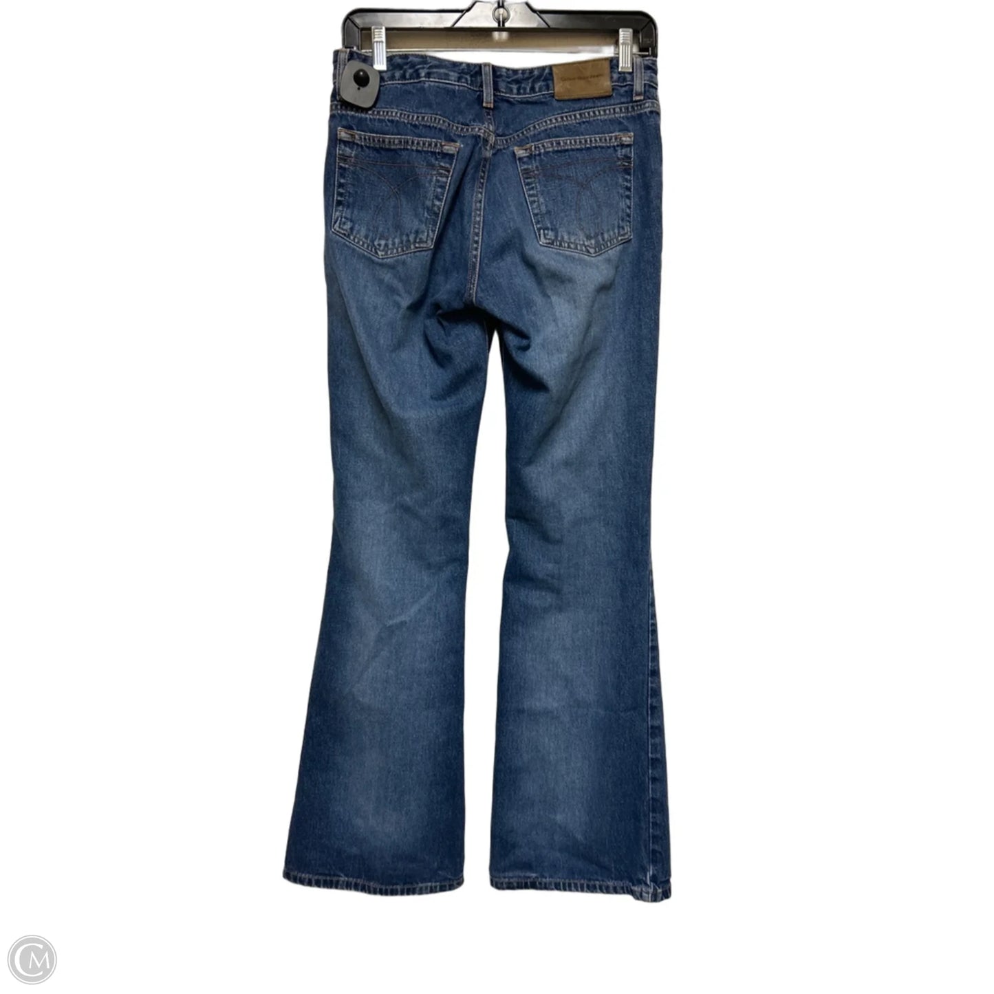 Jeans Flared By Calvin Klein In Blue Denim, Size: 4